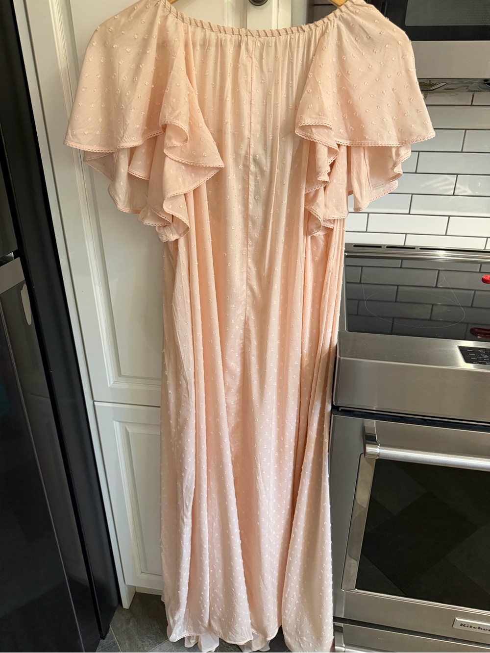 Free People Savannah Rose Midi Dress in Pink Shell Sz M - Picture 8 of 11